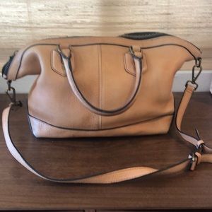 100% brown leather madewell bag